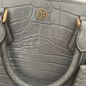 ***NOT AVAILABLE****Small Robinson Croc Embossed Leather Bucket Bag